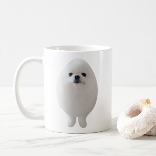 Ei Dog Meme Tasse (Mit Donut)
