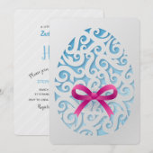 Ei-Dusche mit Skulptur Einladung (Vorne/Hinten)