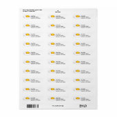 Ei-Eier Picnic Food Address Labels (Vorne)