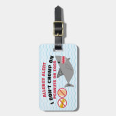 Ei-Erdnuss-Allergie-Alarm-Haifisch für Gepäckanhänger (Vorderseite vertikal)