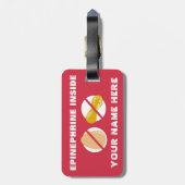 Ei-Erdnuss-Allergie-Alarm-Haifisch für Gepäckanhänger (Rückseite vertikal)