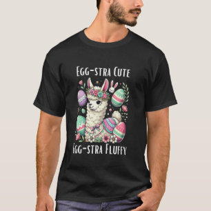 Ei-extra Niedliches Ei-extra Fluffiges Süßes Lama  T-Shirt