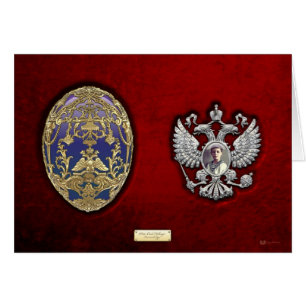 Ei Faberge Tsarevich mit Überraschung auf rotem