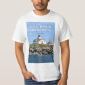 Ei-Felsen-Leuchtturm, Bar-Hafen-Maine-T - Shirt (Vorderseite)