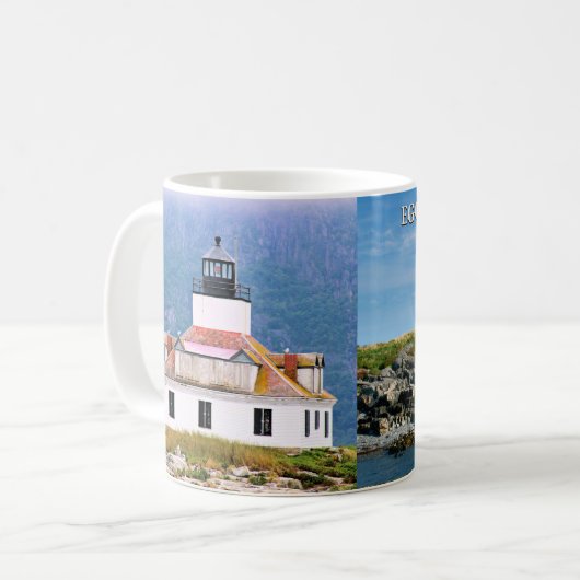 Ei-Felsen-Leuchtturm, Bar-Hafen-Maine-Tasse Kaffeetasse (Vorderseite Links)