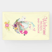 Ei, Flamingo & Bunny Baby Dusche Willkommen Banner (Horizontal)