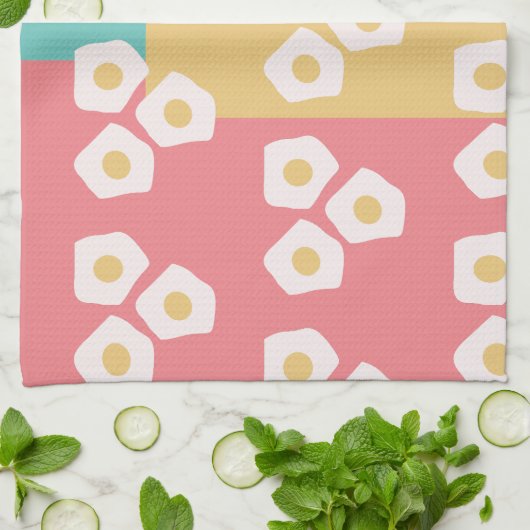 Ei Fried Breakfast farbenfroh   Geschirrtuch (Gefaltet)