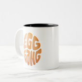 Ei-Gruppen-Aufzeichnungs-Weltei Zweifarbige Tasse (Vorderseite Links)