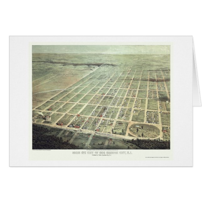 Ei-Hafen-Stadt, NJ panoramische Karte - 1865 (Vorderseite (Horizontal))