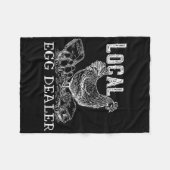 Ei Händler Retro Hühnchen Funny Bauer Ostern Fleecedecke (Vorderseite (Horizontal))