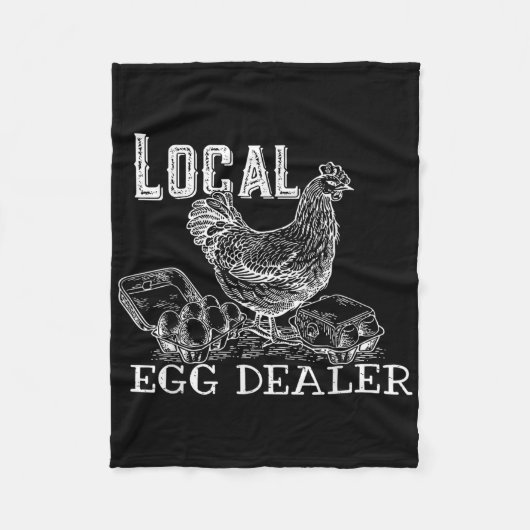 Ei Händler Retro Hühnchen Funny Bauer Ostern Fleecedecke (Vorderseite)