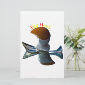 Ei Head Quirky Designs Briefpapier (Stehend Vorderseite)