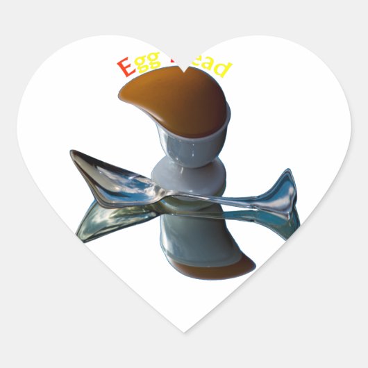 Ei Head Quirky Designs Herz-Aufkleber (Vorderseite)