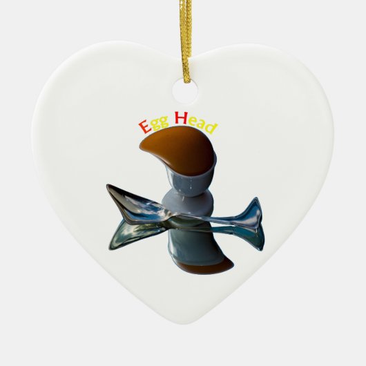 Ei Head Quirky Designs Keramik Ornament (Vorne)