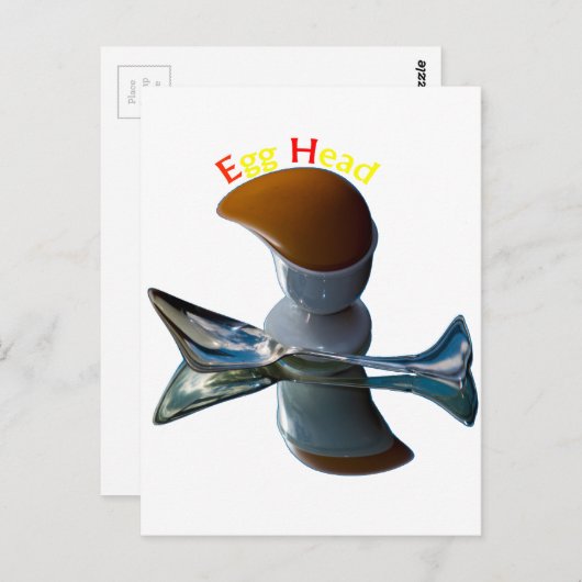 Ei Head Quirky Designs Postkarte (Vorne/Hinten)