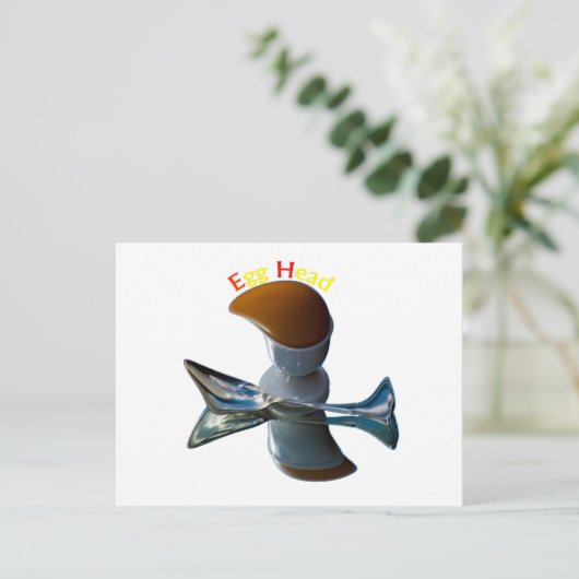 Ei Head Quirky Designs Postkarte (Stehend Vorderseite)