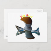 Ei Head Quirky Designs Postkarte (Vorne/Hinten)