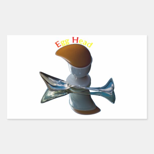 Ei Head Quirky Designs Rechteckiger Aufkleber (Vorderseite)
