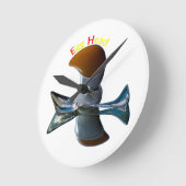 Ei Head Quirky Designs Runde Wanduhr (Winkel)