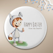 Ei Hunt Boy Happy Oaster Family Personalisiert Button