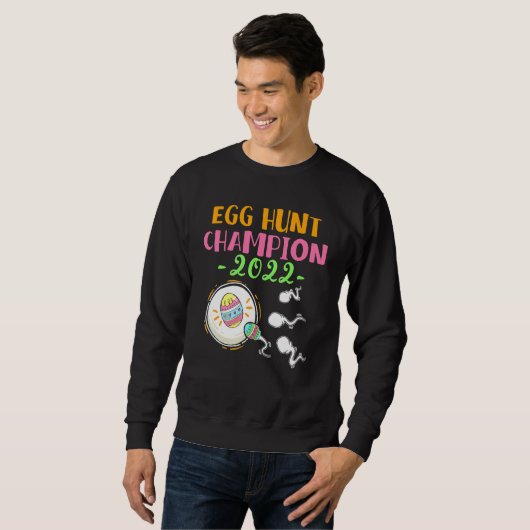 Ei Hunt Champion Mama Vater Osterschwangerschaft A Sweatshirt (Vorne ganz)