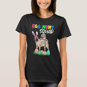 Ei Hunt Squad Ostereier Reiten Bunny Mops Hund T-Shirt