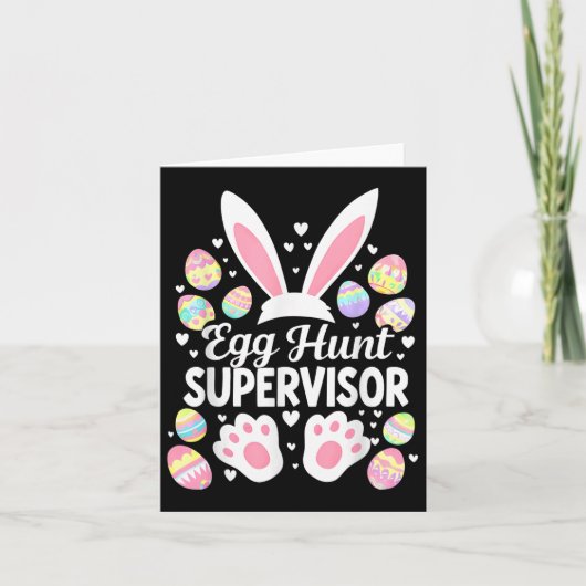 Ei Hunt Supervisor Funny Oaster Day Egg Hunt Squa Karte (Vorderseite)