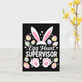 Ei Hunt Supervisor Funny Oaster Day Egg Hunt Squa Karte (Gelbe Blume)