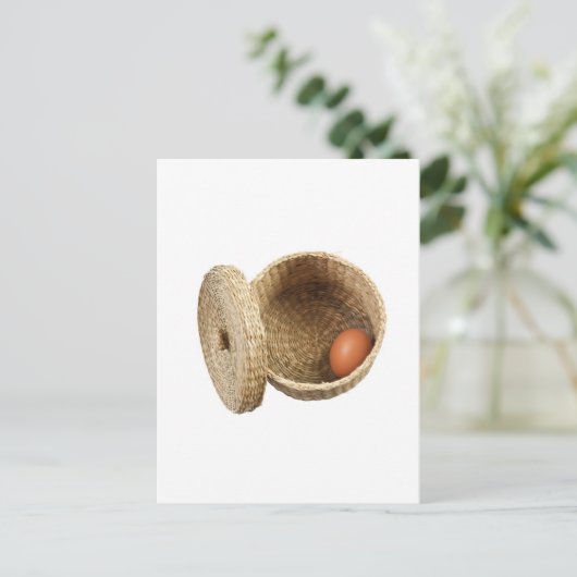 Ei im Korb Postkarte (Stehend Vorderseite)