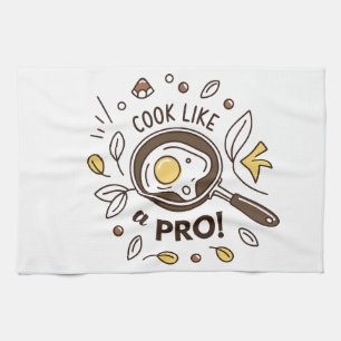Ei in Pan Illustration - Köstliches Frühstück Art Geschirrtuch