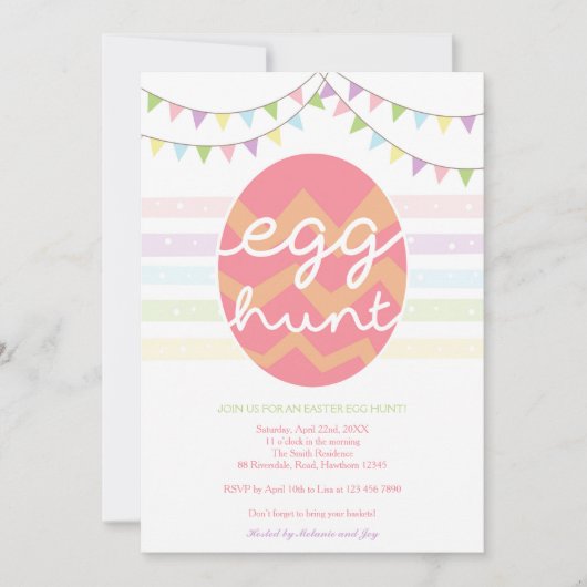 Ei-Jagd-Einladung/Osterei-Jagd laden ein Einladung (Vorderseite)