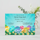 Ei-Jagd Einladung - Spaß & Feierliche Ostern (Stehend Vorderseite)