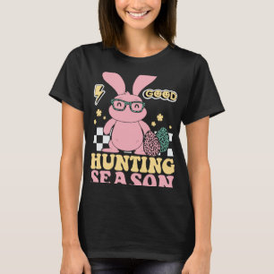 Ei Jagd Jahreszeit Bunny Kids Adults Retro Groovy T-Shirt