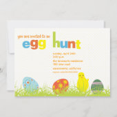 Ei-Jagd - Ostern-Party Einladung (Vorderseite)