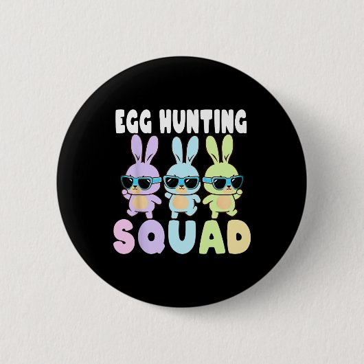 Ei Jagdplatz Funny Oaster Bunnies Ei Hunt Button (Vorderseite)