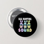 Ei Jagdplatz Funny Oaster Bunnies Ei Hunt Button (Vorne & Hinten)