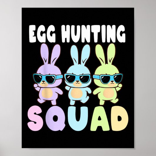 Ei Jagdplatz Funny Oaster Bunnies Ei Hunt Poster (Vorne)