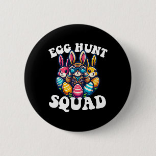 Ei Jäger Squad Grafischer Ostereier Jagen Ostern D Button