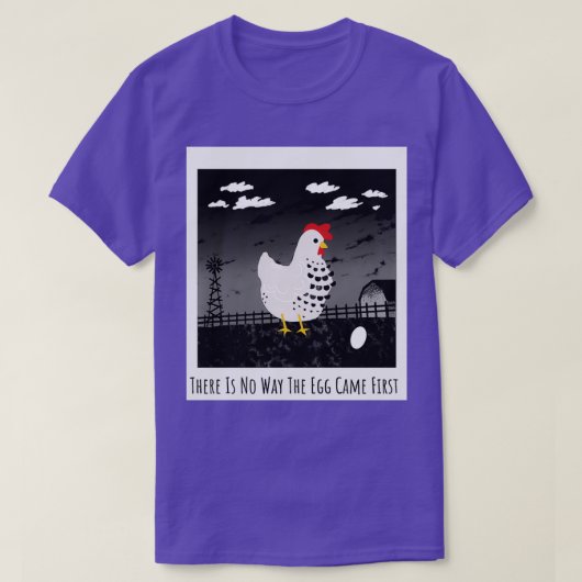 Ei kam das erste lustige Huhn T-Shirt (Design vorne)