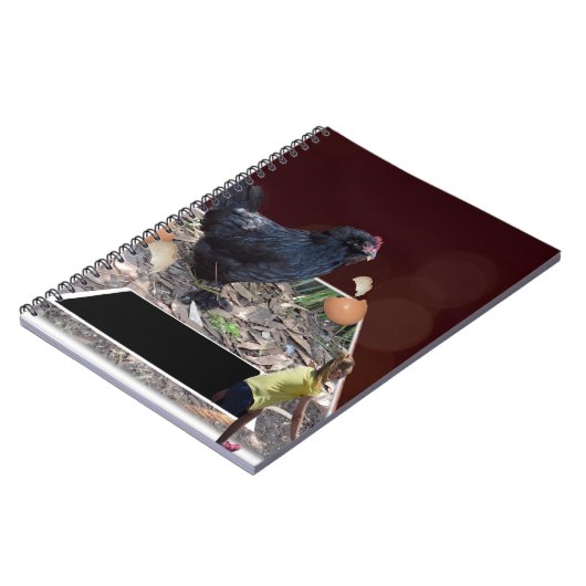 Ei-Keller-Fest: Pop-Out-Design von Riesenhähnchen Notizblock (Linke Seite)