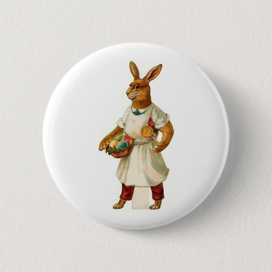 Ei Koch Vintage Osterhase Button (Vorderseite)