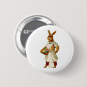 Ei Koch Vintage Osterhase Button (Vorne & Hinten)
