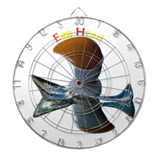 Ei-Kopf-Skurril-Designs Dartscheibe (vorne)