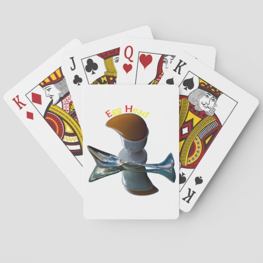 Ei Kopf Verrückte Designs Spielkarten (Rückseite)