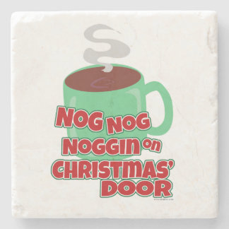 Ei Noggin auf Weihnachtstür Steinuntersetzer