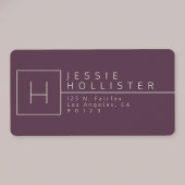 Ei Pflanze & Silberrost Mit Monogramm Rücksendeadr Adressaufkleber