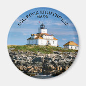 Ei Rock Lighthouse, Bar Harbour Maine Round Magnet (Vorne)