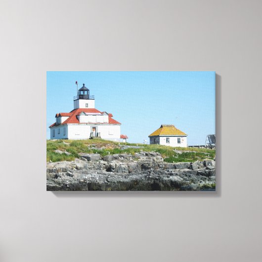 Ei Rock Lighthouse Wrapped Canvas Print Leinwanddruck (Vorderseite)