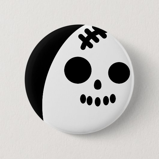 Ei skull-Halloween Button (Vorderseite)
