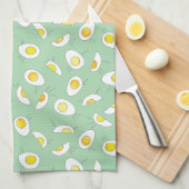 Ei-Statisch! - in blassem em-grün Geschirrtuch (Viertel Falte)